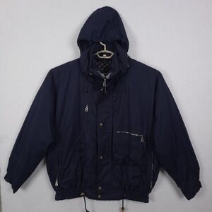 Bogner Jacket Womens 44 Blue Hooded Insulated Ski Windbreaker Full Zip Outdoor